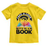 Take A Look It Is In A Book Toddler T Shirt Reading Retro Rainbow Vintage - Wonder Print Shop