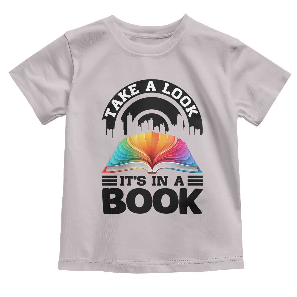 Take A Look It Is In A Book Toddler T Shirt Reading Retro Rainbow Vintage - Wonder Print Shop