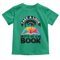 Take A Look It Is In A Book Toddler T Shirt Reading Retro Rainbow Vintage - Wonder Print Shop