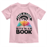 Take A Look It Is In A Book Toddler T Shirt Reading Retro Rainbow Vintage - Wonder Print Shop