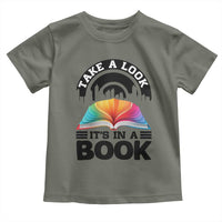 Take A Look It Is In A Book Toddler T Shirt Reading Retro Rainbow Vintage - Wonder Print Shop