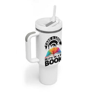 Take A Look It Is In A Book Tumbler With Handle Reading Retro Rainbow Vintage