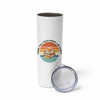 Drink Tea Read Books Be Happy Skinny Tumbler Book Worm Tea Cup
