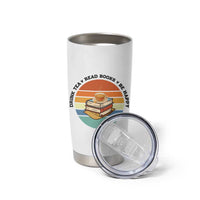 Drink Tea Read Books Be Happy Tumbler Cup Book Worm Tea Cup