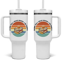 Drink Tea Read Books Be Happy Tumbler With Handle Book Worm Tea Cup