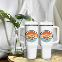 Drink Tea Read Books Be Happy Tumbler With Handle Book Worm Tea Cup