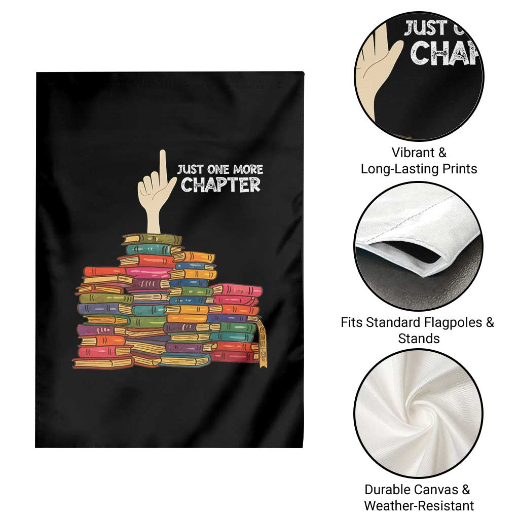 Just One More Chapter Garden Flag Funny Book Lover - Wonder Print Shop