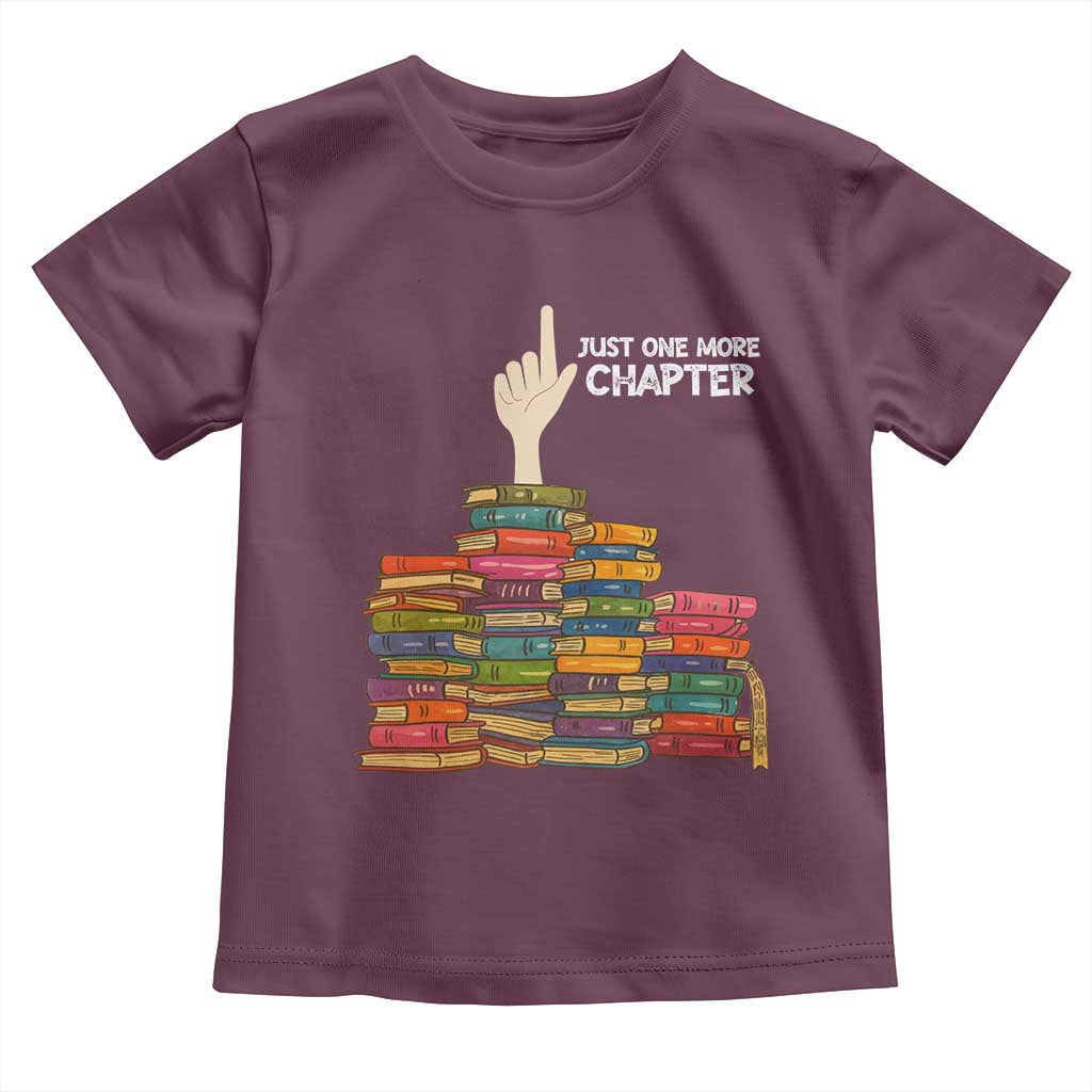 Just One More Chapter Toddler T Shirt Funny Book Lover - Wonder Print Shop