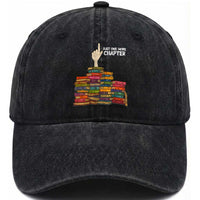 Just One More Chapter Washed Cotton Baseball Cap Funny Book Lover
