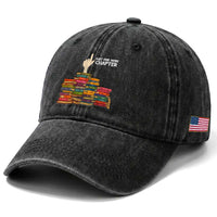 Just One More Chapter Washed Cotton Baseball Cap Funny Book Lover