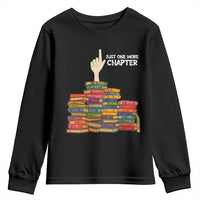 Just One More Chapter Youth Sweatshirt Funny Book Lover - Wonder Print Shop