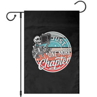 Just One More Chapter Garden Flag Funny Skeleton Reading Book - Wonder Print Shop