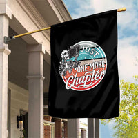Just One More Chapter Garden Flag Funny Skeleton Reading Book - Wonder Print Shop