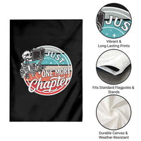 Just One More Chapter Garden Flag Funny Skeleton Reading Book - Wonder Print Shop