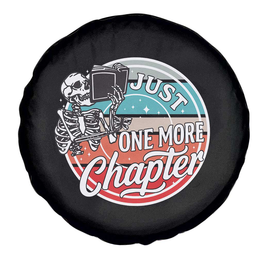 Just One More Chapter Spare Tire Cover Funny Skeleton Reading Book - Wonder Print Shop