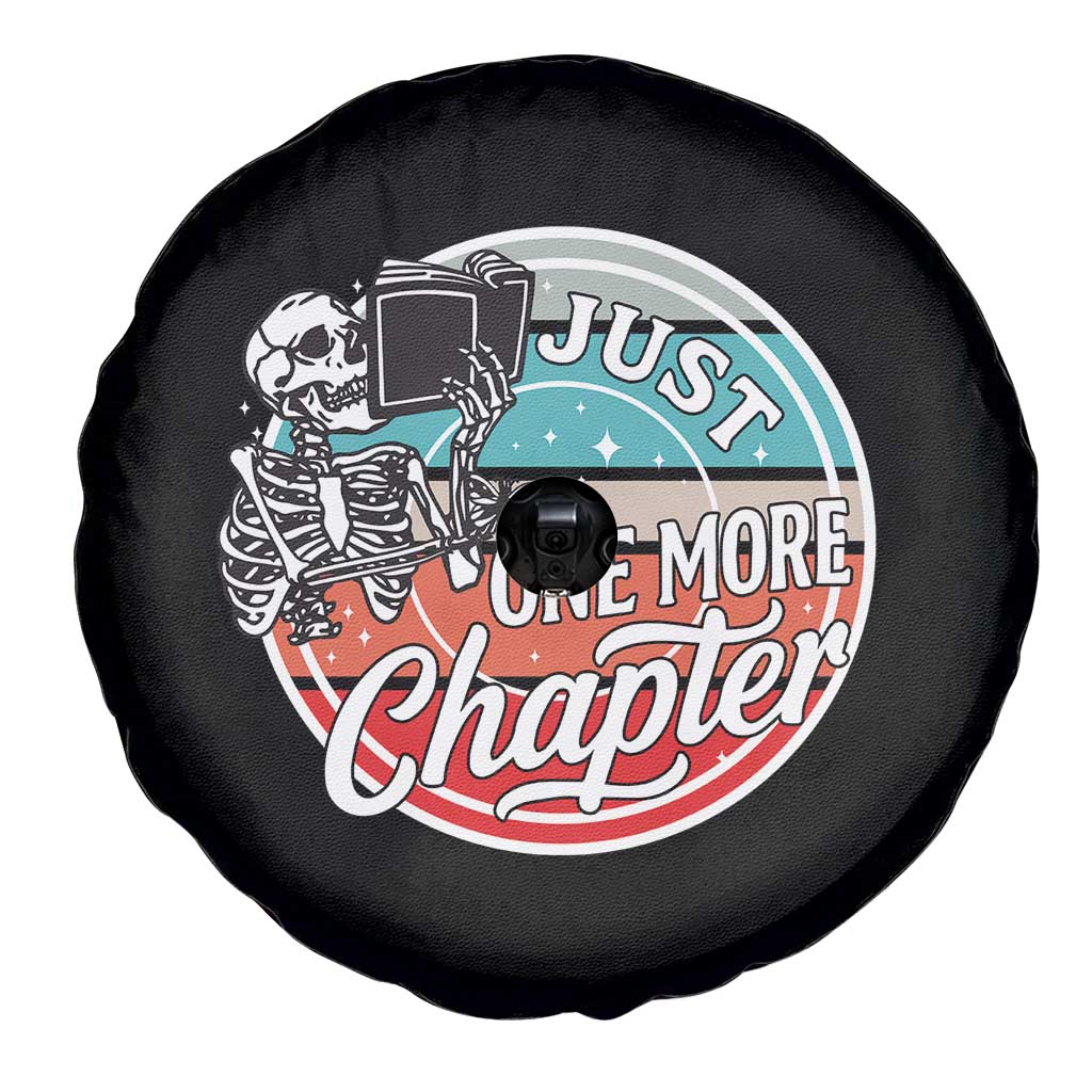 Just One More Chapter Spare Tire Cover Funny Skeleton Reading Book - Wonder Print Shop