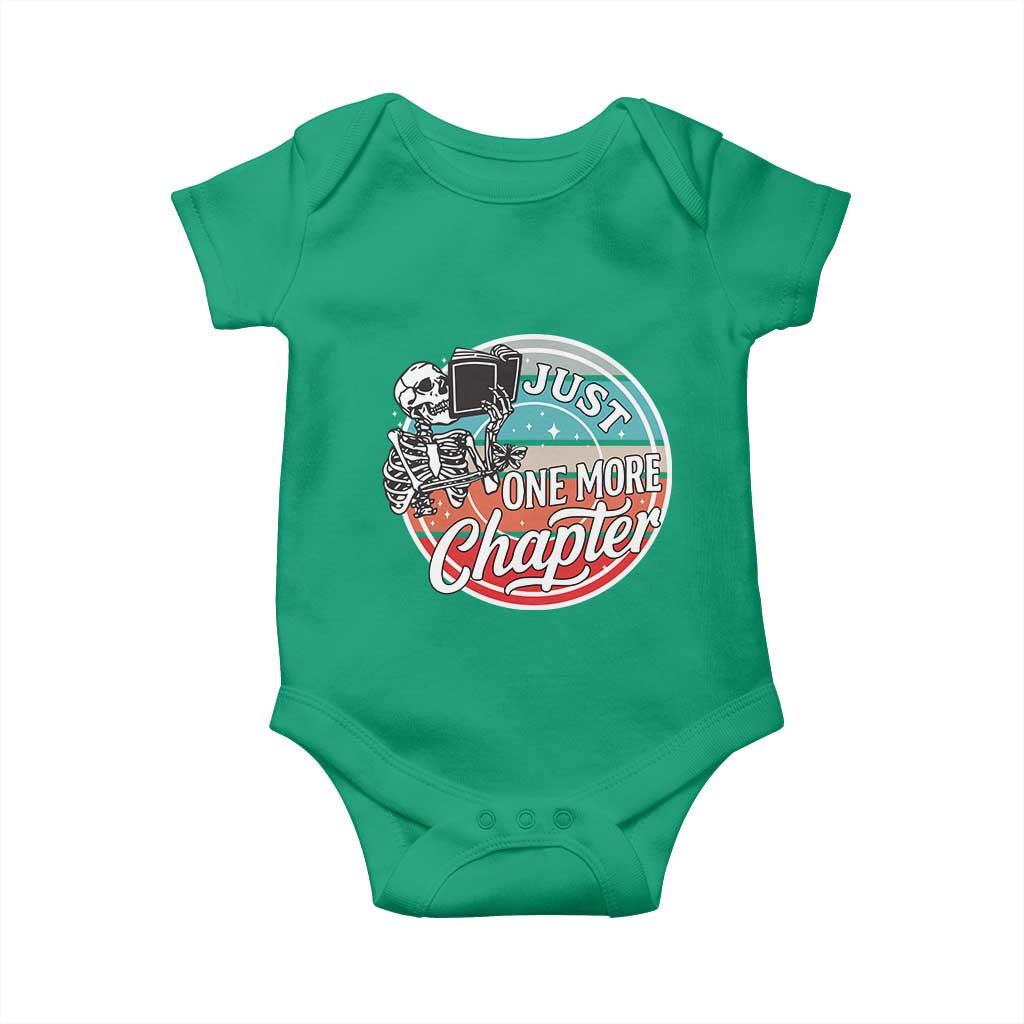 Just One More Chapter Baby Onesie Funny Skeleton Reading Book - Wonder Print Shop