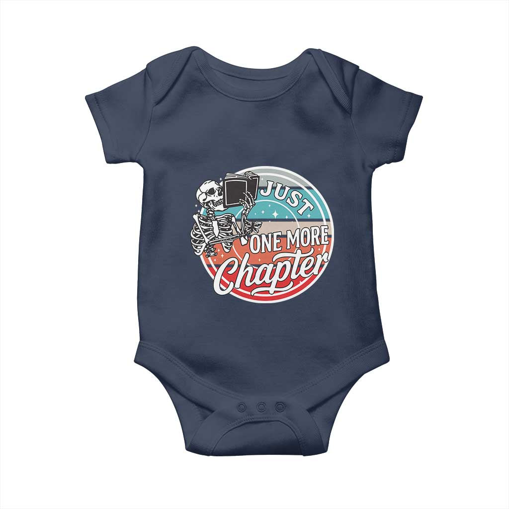 Just One More Chapter Baby Onesie Funny Skeleton Reading Book - Wonder Print Shop