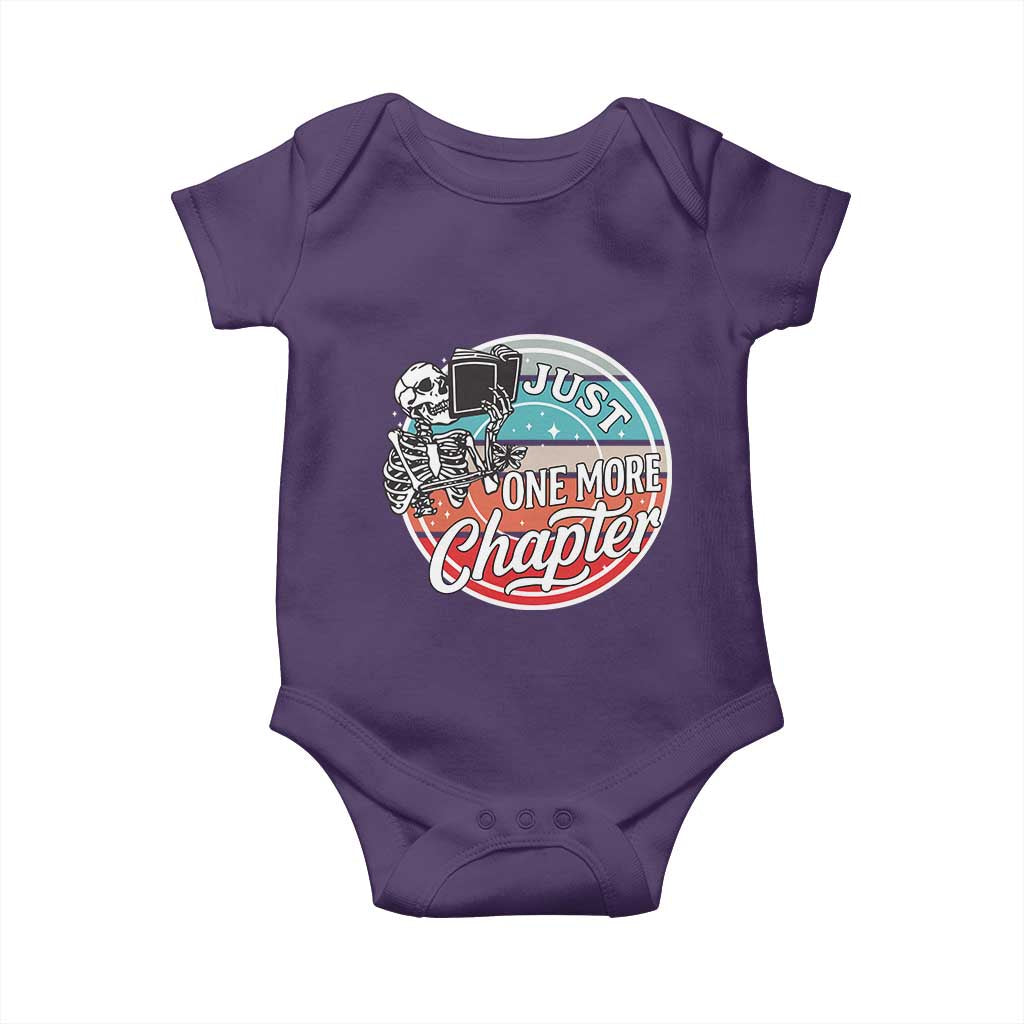 Just One More Chapter Baby Onesie Funny Skeleton Reading Book - Wonder Print Shop