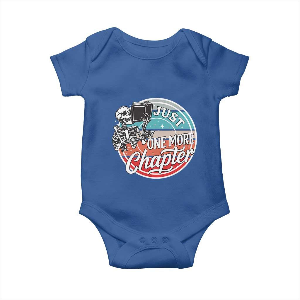 Just One More Chapter Baby Onesie Funny Skeleton Reading Book - Wonder Print Shop