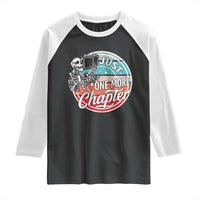 Just One More Chapter Raglan Shirt Funny Skeleton Reading Book - Wonder Print Shop