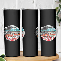 Just One More Chapter Skinny Tumbler Funny Skeleton Reading Book