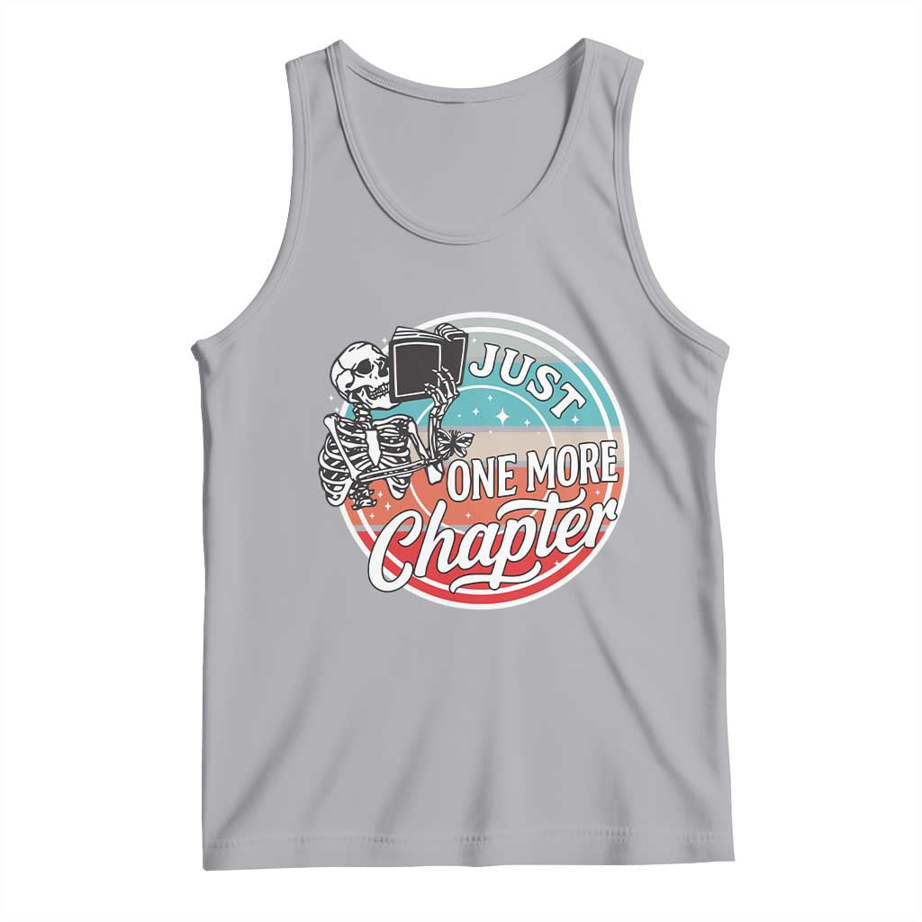 Just One More Chapter Tank Top Funny Skeleton Reading Book - Wonder Print Shop