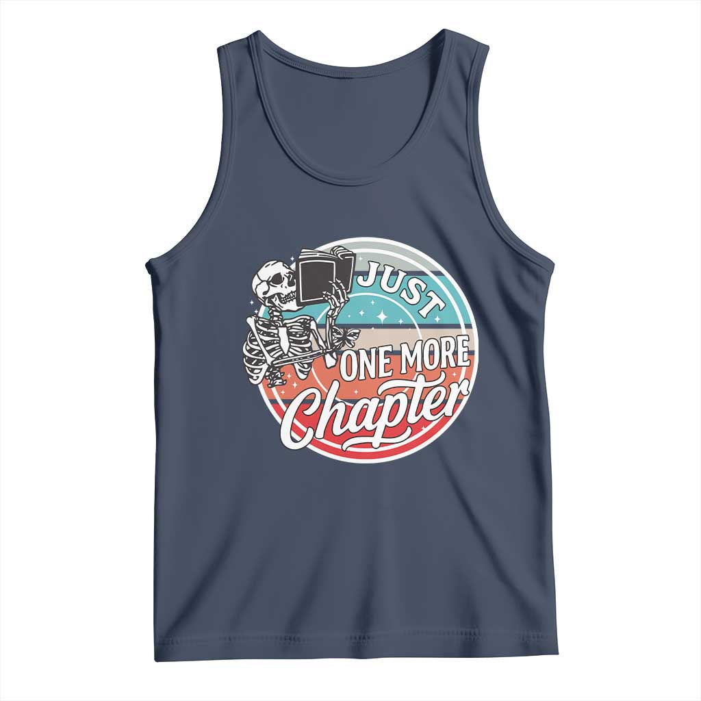 Just One More Chapter Tank Top Funny Skeleton Reading Book - Wonder Print Shop