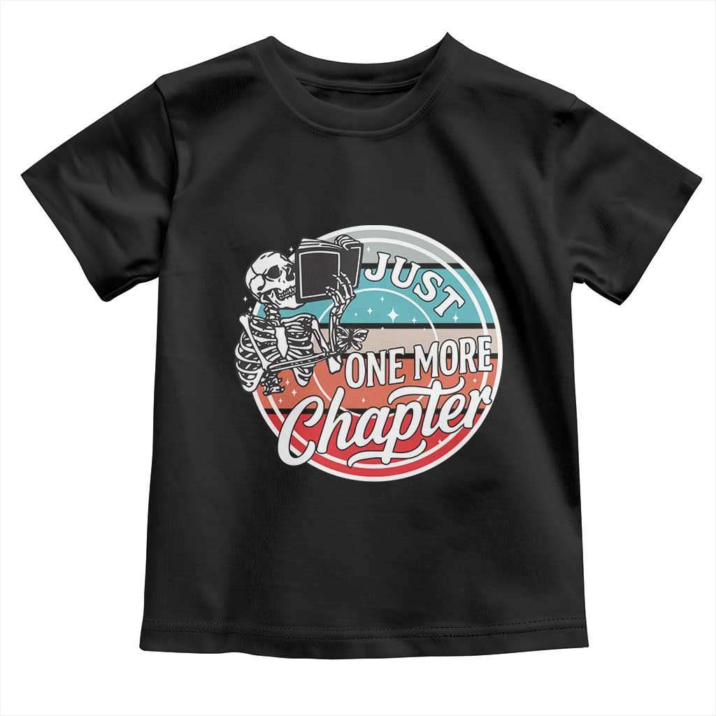 Just One More Chapter Toddler T Shirt Funny Skeleton Reading Book - Wonder Print Shop