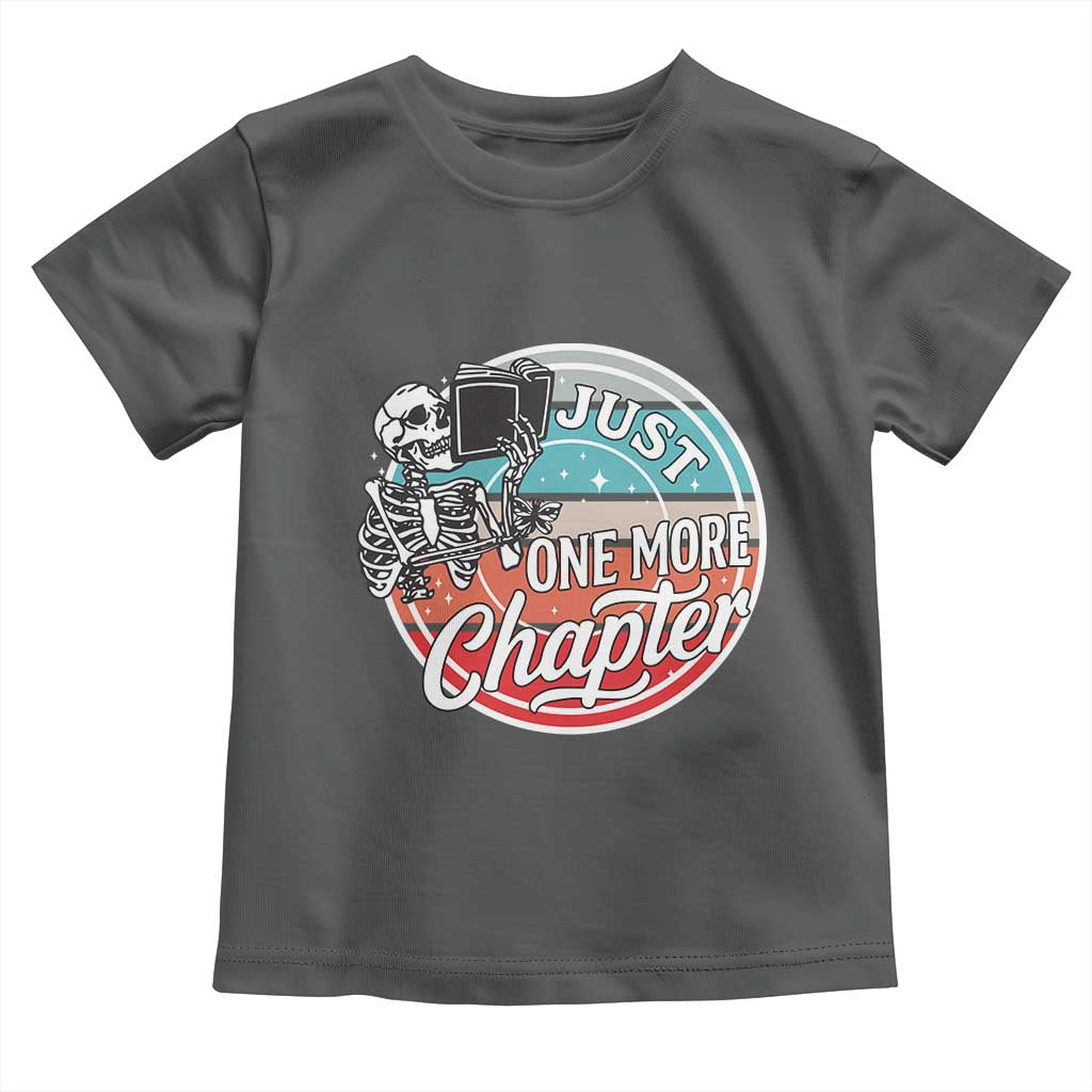 Just One More Chapter Toddler T Shirt Funny Skeleton Reading Book - Wonder Print Shop
