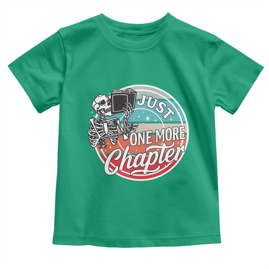 Just One More Chapter Toddler T Shirt Funny Skeleton Reading Book - Wonder Print Shop
