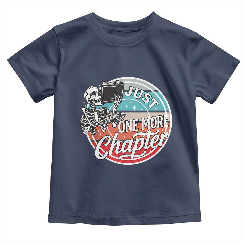 Just One More Chapter Toddler T Shirt Funny Skeleton Reading Book - Wonder Print Shop
