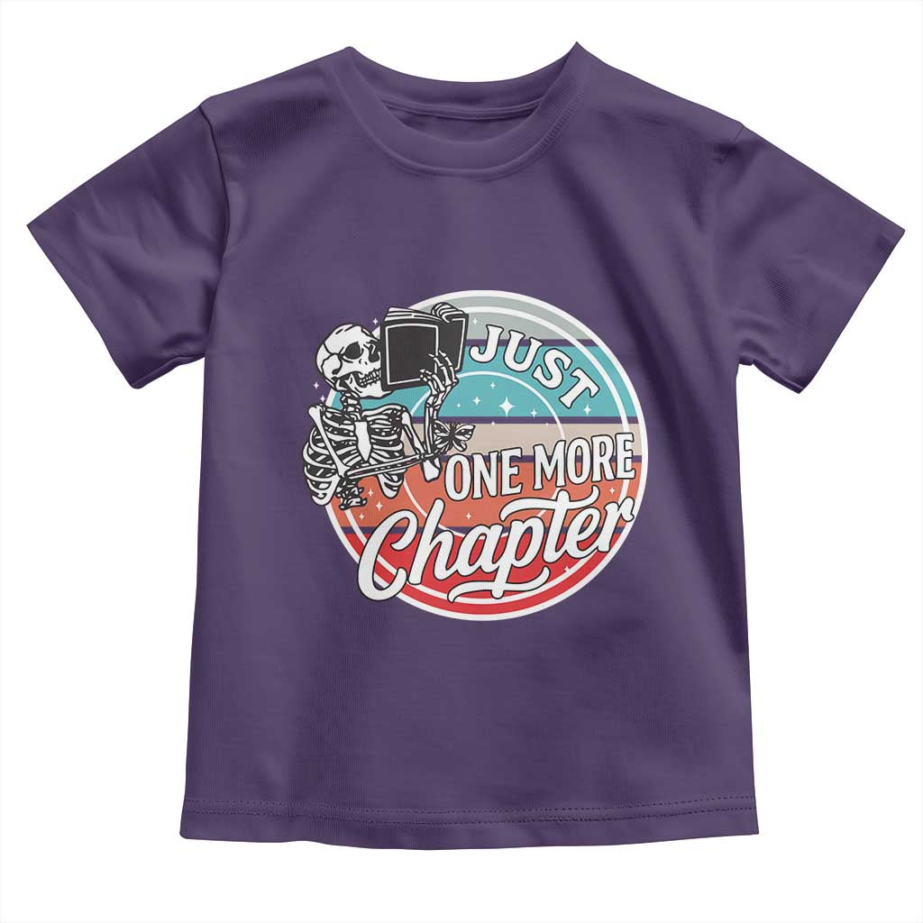 Just One More Chapter Toddler T Shirt Funny Skeleton Reading Book - Wonder Print Shop