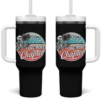 Just One More Chapter Tumbler With Handle Funny Skeleton Reading Book