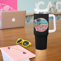 Just One More Chapter Tumbler With Handle Funny Skeleton Reading Book