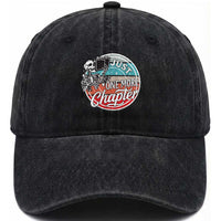 Just One More Chapter Washed Cotton Baseball Cap Funny Skeleton Reading Book