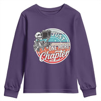 Just One More Chapter Youth Sweatshirt Funny Skeleton Reading Book - Wonder Print Shop