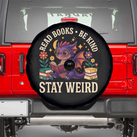 Dragon Read Book Spare Tire Cover Funny Read Books Be Kind Stay Weird - Wonder Print Shop