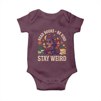 Dragon Read Book Baby Onesie Funny Read Books Be Kind Stay Weird - Wonder Print Shop
