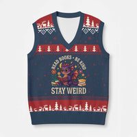 Dragon Read Book V-Neck Knit Sweater Vest Funny Read Books Be Kind Stay Weird - Wonder Print Shop