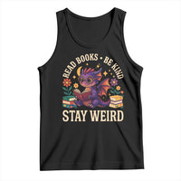 Dragon Read Book Tank Top Funny Read Books Be Kind Stay Weird - Wonder Print Shop