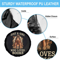 Just A Girl Who Loves Books Spare Tire Cover Funny Bookworm Quote - Wonder Print Shop