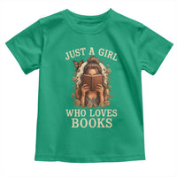 Just A Girl Who Loves Books Toddler T Shirt Funny Bookworm Quote - Wonder Print Shop