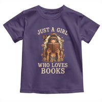 Just A Girl Who Loves Books Toddler T Shirt Funny Bookworm Quote - Wonder Print Shop