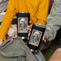 Funny Bookish Kitty Lover Tumbler Cup The Reader Tarot Card Book Lover Gift