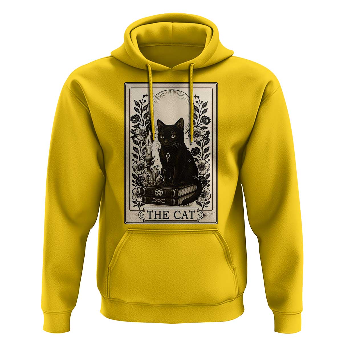 Funny The Cat Book Hoodie Kitty Lover Tarot Card - Wonder Print Shop