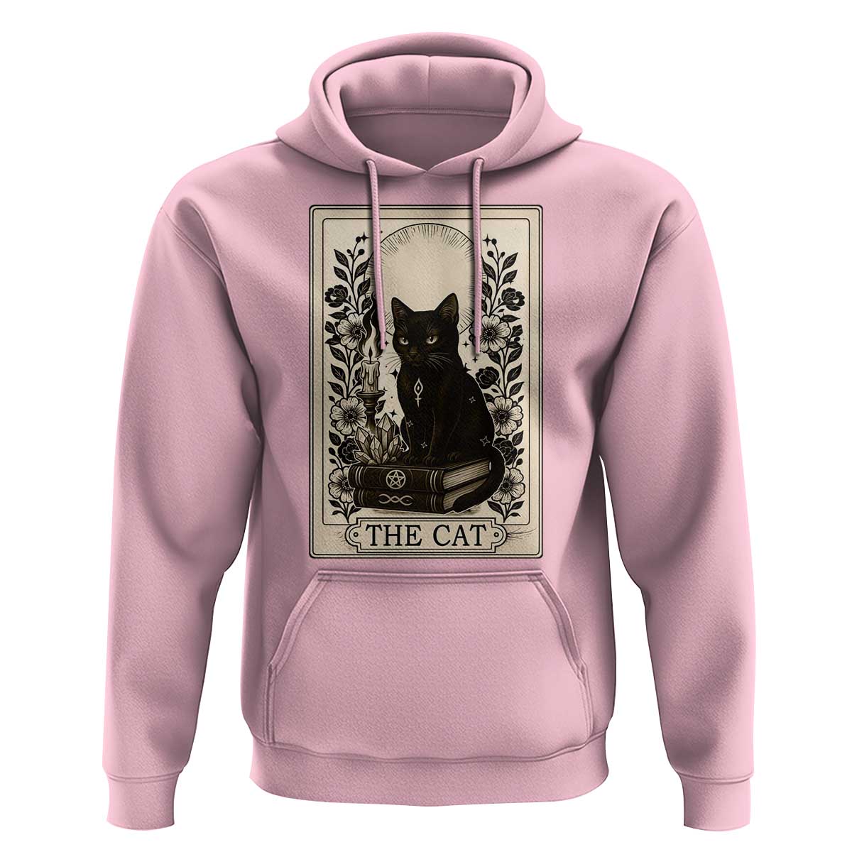 Funny The Cat Book Hoodie Kitty Lover Tarot Card - Wonder Print Shop