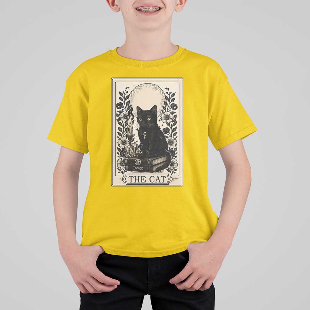 Funny The Cat Book T Shirt For Kid Kitty Lover Tarot Card - Wonder Print Shop