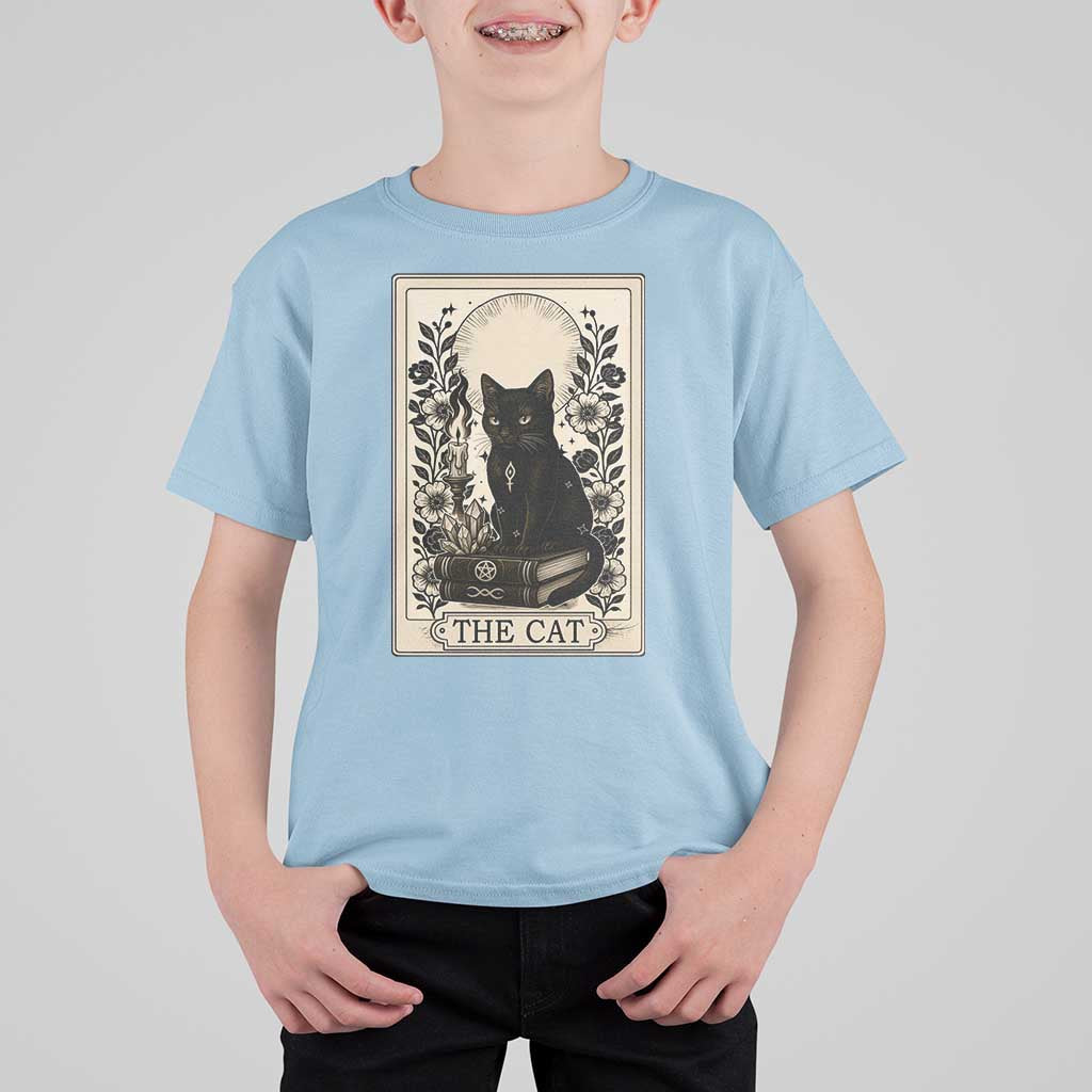 Funny The Cat Book T Shirt For Kid Kitty Lover Tarot Card - Wonder Print Shop