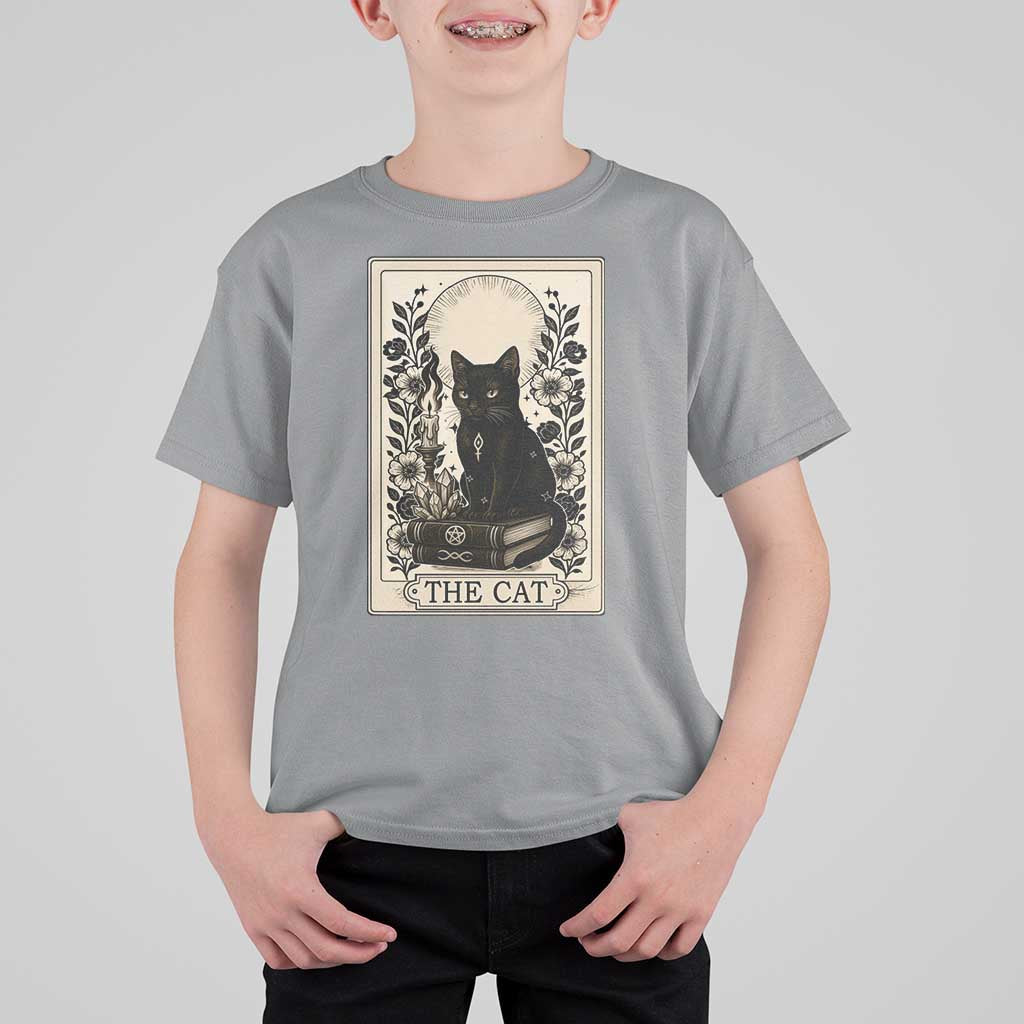 Funny The Cat Book T Shirt For Kid Kitty Lover Tarot Card - Wonder Print Shop